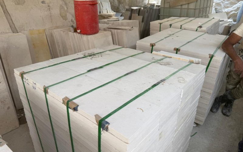 Egyptian marble and granite at the Malek Stone yard, ready for export